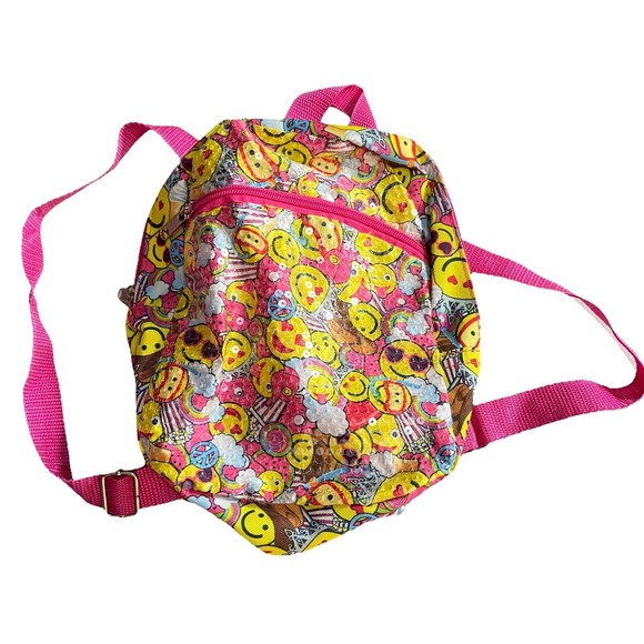 Small Emoji Sequin Back Pack - Preowned 10" x 10" x 3" - Picture 2 of 8